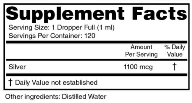 Colloidal Silver 1100ppm 4 oz.